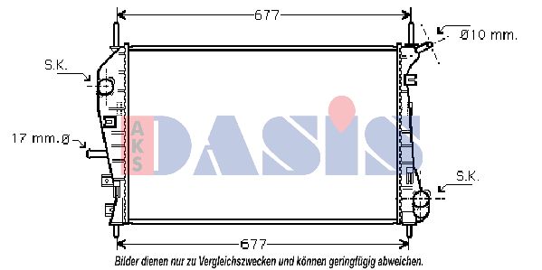 AKS DASIS radiatorius, variklio aušinimas 090019N